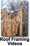 Roof Framing Videos -- Peters Building Videos - Learn the art of professional roof framing with master framer Steve Peters, from Southern California. Steve clearly demonstrates the measuring, cutting and assembling of each roof design.